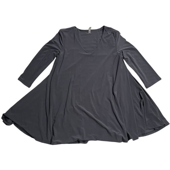 NWT Last Tango Long Sleeve Tunic Swing Top Womens Large USA Lined Gray Style 956 - Picture 1 of 11